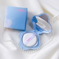 Boîte d'emballage compacte personnalisable 15g en forme de nuage bleu pour BB crème coussin d'air, étui de fond de teint coussin avec miroir et houppette