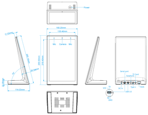 Máy Tính Bảng Android Hình Chữ L Thẳng Đứng 10.1 Inch Cho Menu Nhà Hàng Biển Báo Kỹ Thuật Số Với WiFi BT RJ45 - Product Image 5
