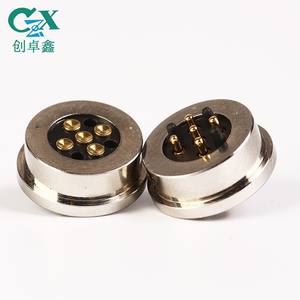 ขั้วต่อแบบสปริงแม่เหล็ก Pogo Pin สำหรับแบตเตอรี่ USB แบบกลม ขนาด 4 5 6 8 10 11 มม. 5V2A แบบตัวผู้และตัวเมีย สำหรับงาน PCB - Product Image 6