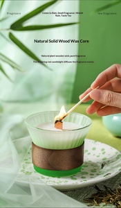Bougie parfumée Nénuphar, Ornement d'ambiance fraîche, Verre lumineux, Bougie d'aromathérapie, Cadeau souvenir d'anniversaire - Product Image 4