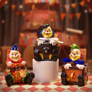Personalizada de estilo clásico <span class=keywords><strong>americano</strong></span> payaso de circo bobblehead estatuilla antigua resina Bobble Head arte figura de juguete único adorno de mesa - Product Image 4