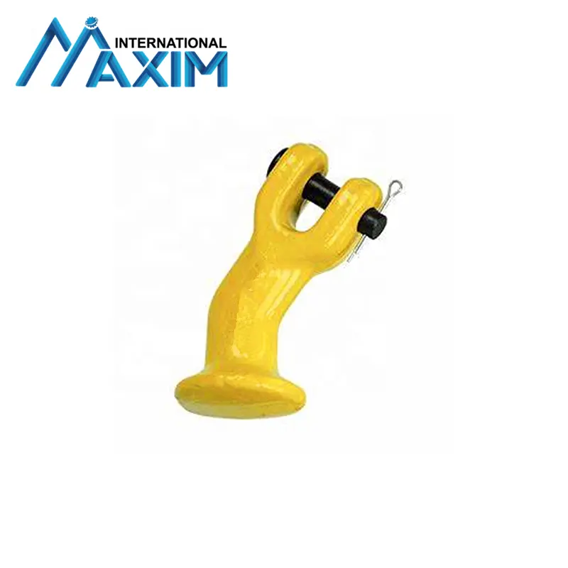 Grade 80 Alloy Steel Forged Clevis Type Elephant Foot Hook For Chain Lashing