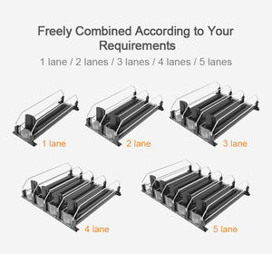 Étagère de rangement pour bouteilles de réfrigérateur à ressort, organiseur de boissons, plateau coulissant - Product Image 5
