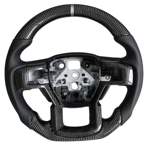 Volante <span class=keywords><strong>de</strong></span> Fibra <span class=keywords><strong>de</strong></span> Carbono Personalizado para Ford Raptor F150 F180 2015 2016 2017 2018 2019 2020, Accesorios <span class=keywords><strong>de</strong></span> Cuero para Automóvil - Product Image 6
