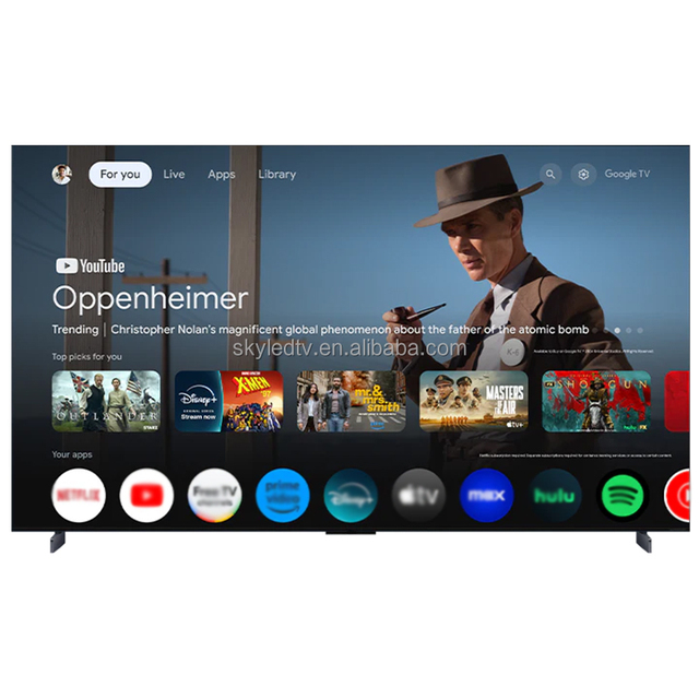 85-100 Inch UHD 4K Google TV Ultra Slim QLED Display 120Hz VRR High Refresh Rate for Gaming-Hotel TV Game Mode-Wholesale