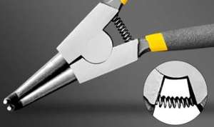 KAFUWELL PL24053B スナップリングプライヤーセット 6インチ ヘビーデューティー 外部/内部 サーキュラープライヤーキット ストレート/ベンドジョー付き - Product Image 4