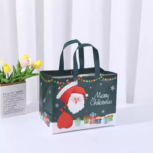 Gepersonaliseerde Kersttassen Op Maat Eco-Vriendelijke Grote Niet-Geweven Opvouwbare Boodschappentas Voor Boodschappen En Kinderen Kerstcadeau - Product Image 4