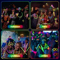 Bâtons lumineux PE en vrac, pack de fête, Halloween, camping, toutes occasions, 8 pouces, durables, jetables, multicolores, 6-8 heures, marque JH, boîte cadeau
