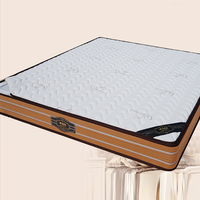 Matelas de gros pour hôtel, matelas à ressorts ensachés de 28 cm, en tissu tricoté avec mousse à mémoire de forme et bordure en velours