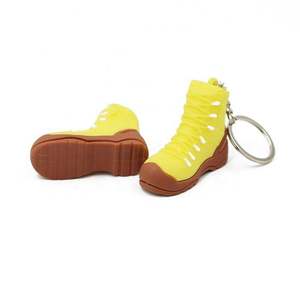 Promotional Items with logo <b>Custom</b> Printing Plastic <b>Key</b> Chain Mini 2D 3D Silicone PVC Shoes <b>Key</b> Chain <b>Key</b> <b>Ring</b> - Product Image 2