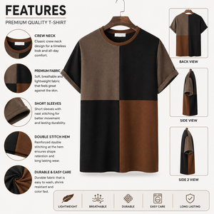 Servicio OEM, Camiseta de Compresión de Punto Formal para Hombre de Alta Calidad, Hecha a Medida, 100% Algodón, Nueva Moda, Marca Personalizada - Product Image 2