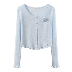 Women's Ice Silk Knitted <b>Cardigan</b> Short Jacket Breathable <b>Spring</b> Summer Loose Fit Single Breasted With Camisole - Product Image 1