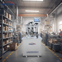 Machine de remplissage semi-automatique à 4 buses à piston pneumatique, remplisseur volumétrique de haute précision en acier inoxydable pour verres de boissons