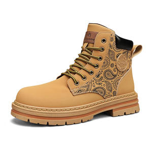 Botas para Hombre, Botas de Invierno para Hombre, de Cuero Genuino, con Forro de Lana Térmica, Botas de Algodón con Suela Gruesa, Botas de Piel de Vacuno de Primera Capa - Product Image 1