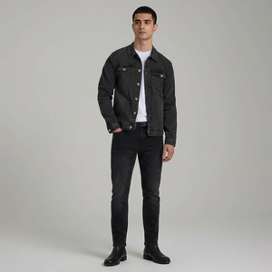 Mens Long Sleeve <b>Denim</b> <b>Jacket</b> <b>Lightweight</b> Blue Jean Coat Customizable Street Style Outerwear for Daily Wear - Product Image 1