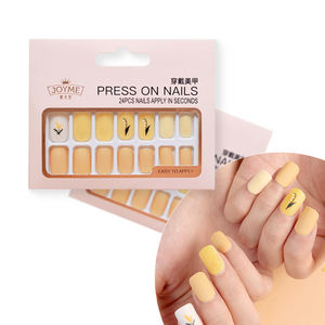 Rosalind — kit d'accessoires pour ongles, personnalisés, jaunes, à pression, ongles artificiels, bâton de vernis gel avec adhésif, 24 pièces - Product Image 2