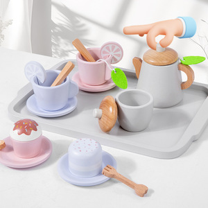 Kinder pädagogisches Spielhaus Set Nachmittags tee & Dessert Stand Jungen und Mädchen Küche <span class=keywords><strong>Simulation</strong></span> Spielzeug Großhandel - Product Image 3