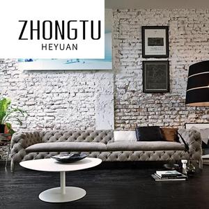 โซฟาผ้ากำมะหยี่สไตล์โมเดิร์น สำหรับโรงแรม ห้องนั่งเล่น อพาร์ทเมนต์ ดีไซน์หรูหรา โซฟาเชสเตอร์ฟิลด์ แบบประกอบส่วน 3-4 ที่นั่ง - Product Image 5