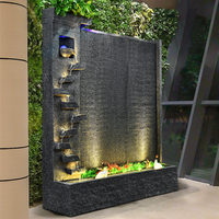 Fontaine murale en marbre sculpté à la main de style européen pour la décoration de hall d'accueil d'hôtel, résistante à l'eau et écologique