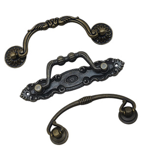 Antique Style Furniture Handle Iron Bar <b>Drawer</b> Pull European Design Durable Hardware Accessory - Product Image 4