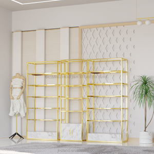 Kệ trưng bày bằng thép không gỉ cho cửa hàng mỹ phẩm, cửa hàng giày dép, cửa hàng túi xách, giá để hàng, kệ trưng bày có tủ, bán buôn từ nhà máy - Product Image 2