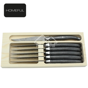 <span class=keywords><strong>Couteau</strong></span> à steak <span class=keywords><strong>Laguiole</strong></span> vintage en acier inoxydable et ensemble de couverts en acier inoxydable pour une table rustique haut de gamme de restaurant de steak - Product Image 4