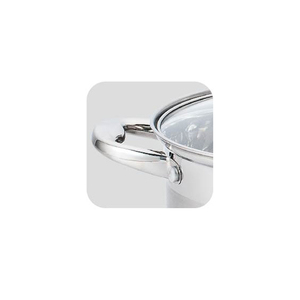 Batterie de cuisine 11 pièces à poignée en acier inoxydable poli miroir Design moderne Matériau métallique - Product Image 3