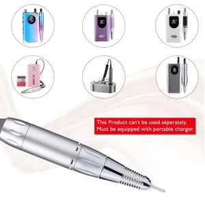 Lima eléctrica profesional de 3 pines para uñas con mango, funciones de limado, pulido y desbaste. - Product Image 4