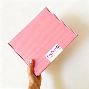 Caja de <span class=keywords><strong>correo</strong></span> corrugada naranja personalizada, diseño circular para productos de belleza, envío de materiales reciclados, forro de esponja en relieve - Product Image 5