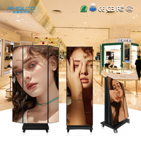Écran LED miroir P2.5 GOB pour affichage numérique de détail, pliable, intérieur, sans joint, multi-panneaux, publicitaire