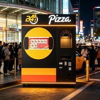 Distributeur automatique de pizzas 24h/24, écran tactile, service en libre-service, kiosque de cuisson de pizzas fraîches pour aéroport, centre commercial