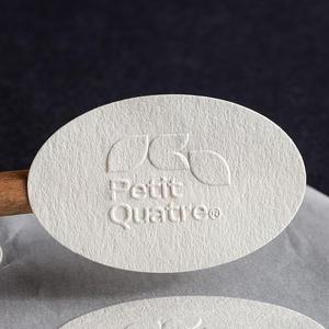 Tùy chỉnh thương hiệu 3D logo dập nổi kết cấu giấy Sticker dập nổi nhãn Matte hộp vết sưng niêm phong dán - Product Image 4