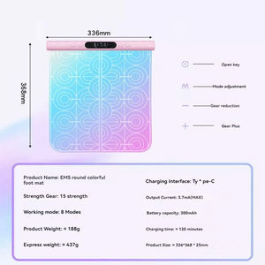 Masajeador de pies de acupuntura EMS eléctrico portátil plegable, alfombrilla vibratoria para relajación muscular dirigida, almohadilla de fisioterapia para alivio de piernas - Product Image 5