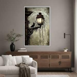 Elegant Gothic Landscape <b>Canvas</b> Print - Modern <b>Wall</b> Art Decor,WHITE FRAMED <b>CANVAS</b> - Product Image 3