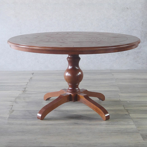 <strong>Stable</strong> Customized Furniture Villa Apartment Four Seater Modern Round Dining <strong>Table</strong> Set Solid Walnut Wood <strong>Table</strong> - Product Image 3