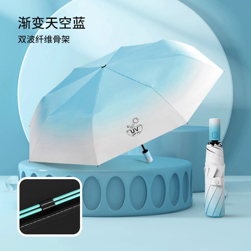 Eight-bone (double-bone) gradient sky blue