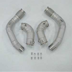 High Flow Exhaust Racing Downpipe for BMW 2018+ F90 M5 2019+ F91 F92 F93 M8 4.4T S63 - Product Image 1