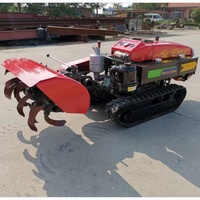 Potente Tractor de Orugas de 35 HP |   Máquina Agrícola Multifuncional con Alto Momento de Carga y Motor para Arar y Cavar Zanjas
