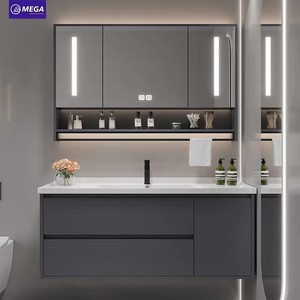 <span class=keywords><strong>MEGA</strong></span> 2025 Meuble de salle de bain mural moderne Armoire de rangement à tiroirs étanche de haute qualité avec miroir Vente <span class=keywords><strong>en</strong></span> gros - Product Image 1