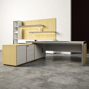 Modern Office <span class=keywords><strong>Furniture</strong></span> escritórios de escritório computador Office Desk Ceo Executive Desk Manager l forma mesa MDF/MFC escritório mesa - Product Image 2
