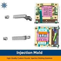 Molde de inyección de plástico para filtro de malla, OEM ODM, ABS PP, herramienta de fabricación con vida útil de 50000-100000 inyecciones, para sanitarios y fontanería, multicalidad.