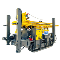 Foreuse pneumatique pour puits profonds Diesel 180m DTH, unité mobile sur roues à fonctionnement rapide, machine de forage de puits d'eau