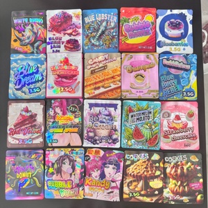 In Stock Custom Holographic Custom Mylar Bags 3.5g Die <strong>Cut</strong> Packing Plastic Bags <strong>Cookie</strong> 1g 2g 3.5g Mylar Bags - Product Image 5