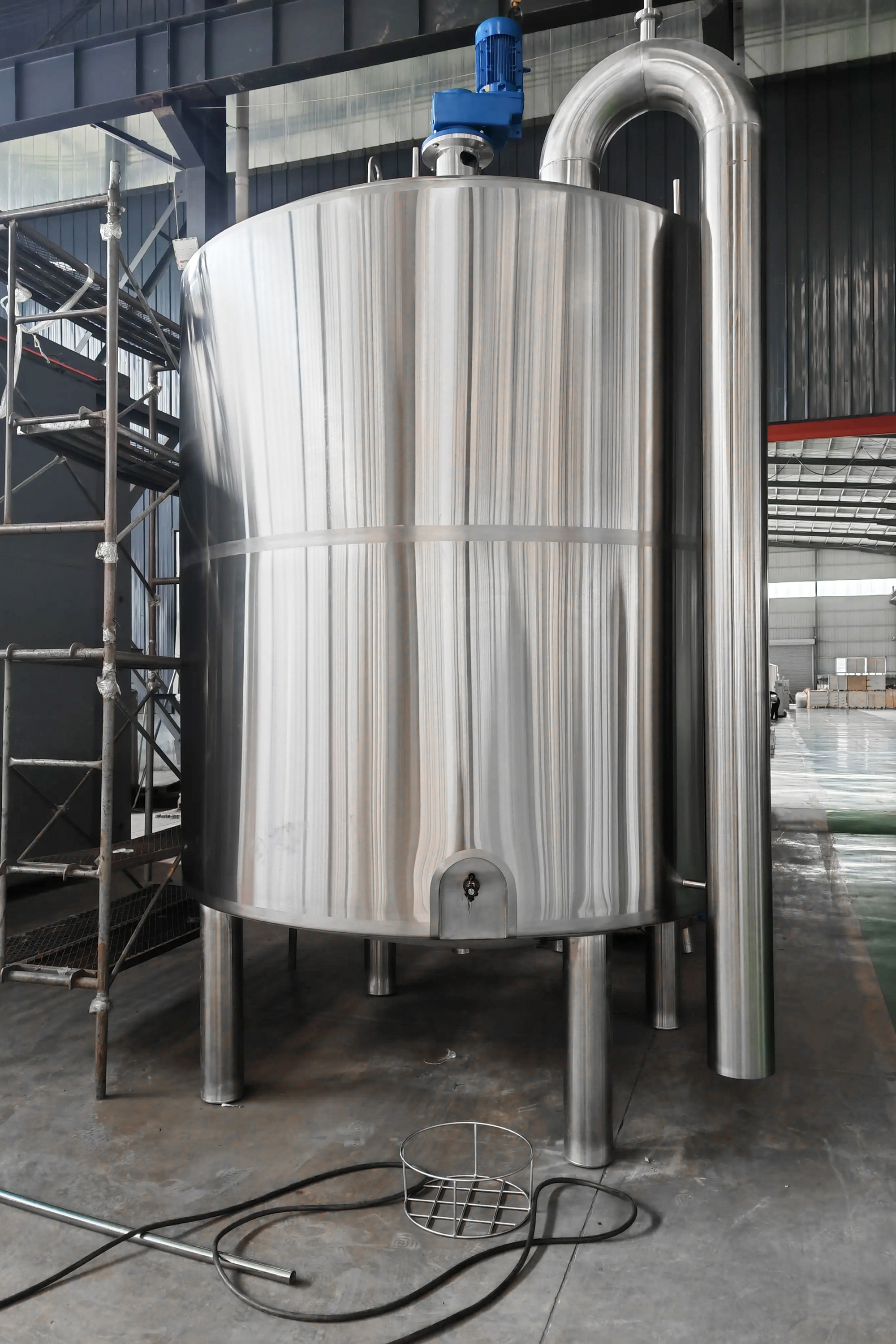 SS Industrial Agitator Mixing Tank 2000L 20BBL AC Motor High-Speed Mixer TONSEN Stainless Steel For Chemical Food Processing · image 3