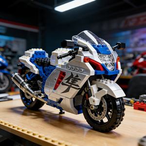 Modèle de blocs de construction de moto de course personnalisée à haute précision, conçu pour les collectionneurs adultes et les cadeaux - Product Image 2