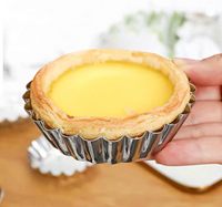 Conteneur en aluminium écologique avec logo personnalisé, moules à tartelettes de qualité alimentaire, compatibles micro-ondes, emballages alimentaires jetables miniatures