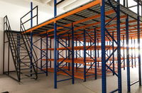 Solutions de plancher de mezzanine de stockage haute densité, système de rayonnage multi-niveaux, rayonnage de mezzanine de stockage industriel en acier
