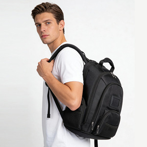 Black Laptop <b>Backpack</b> With Multiple Compartments <b>Large</b> <b>Capacity</b> For School Commuting Business Travel Unisex Spring 2026 - Product Image 2