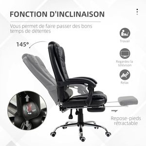 <span class=keywords><strong>Chaises</strong></span> d'ordinateur JL New Trend Home Functional Office Massage Pc Noir Chaise <span class=keywords><strong>de</strong></span> <span class=keywords><strong>bureau</strong></span> confortable en Pu avec repose-pieds - Product Image 5