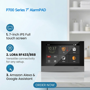 Nouveau système d'alarme intelligent P700s avec écran tactile 7 pouces, caméras de sécurité vidéo, compatible Tuya Smart WiFi GSM et alimentation par batterie - Product Image 1